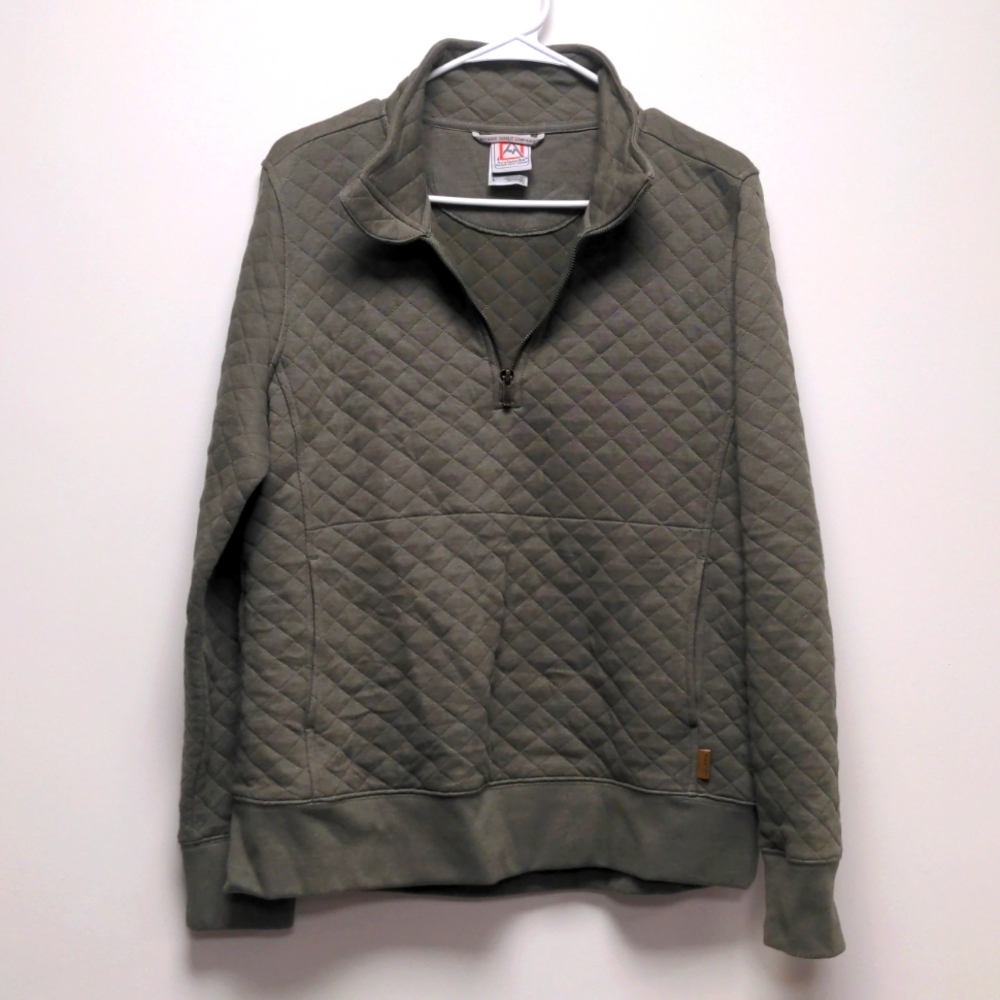 Avalanche Olive Quilted Sweatshirt